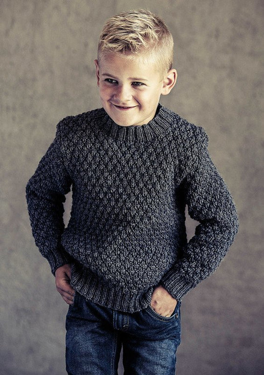 131-1 - Sweater med strukturmønster