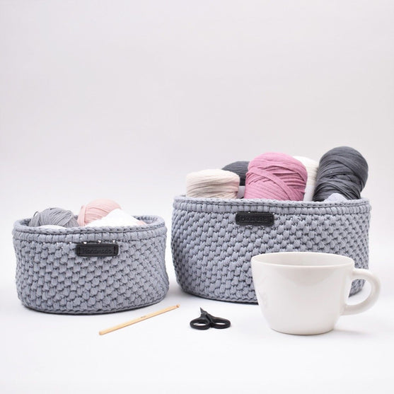 Ribbon Körbchen mit rundem Lederboden – Klassisch
4