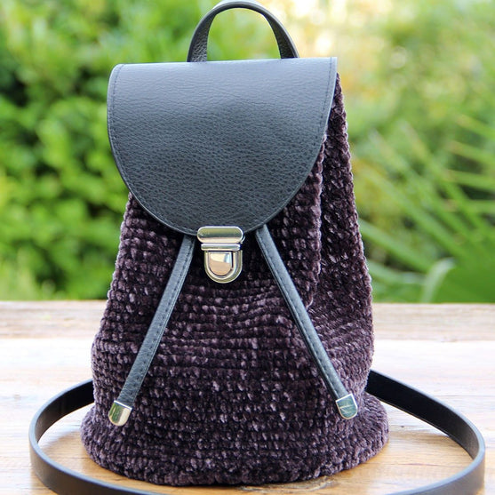 Taschenklappe für Metallverschluss - Schwarz/Silber - Go Handmade
4
