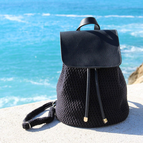 Taschenklappe mit Magnetknopf - Black/Silver - Go Handmade
2