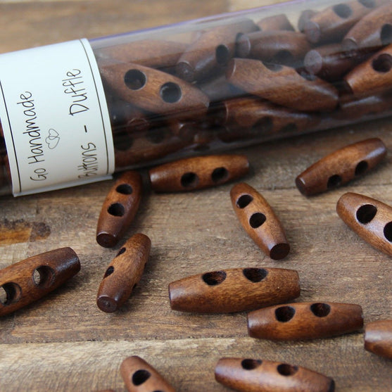 Längliche Holzknöpfe - 30 mm - Go Handmade
4