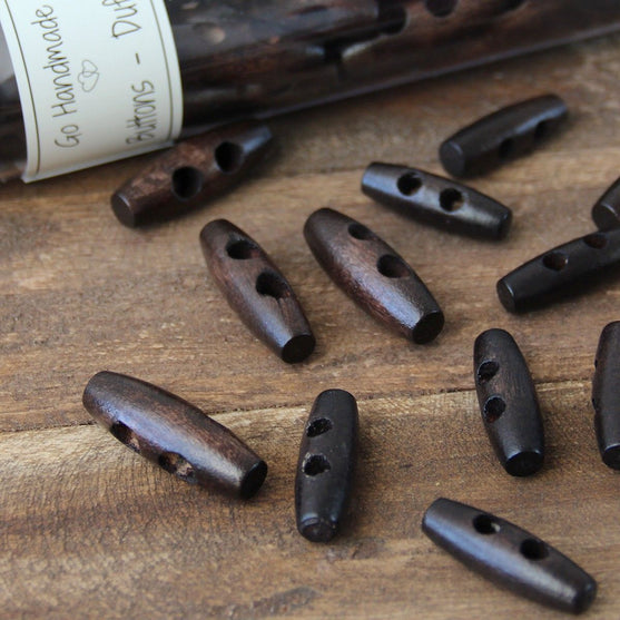 Längliche Holzknöpfe - 35 mm - Go Handmade
6