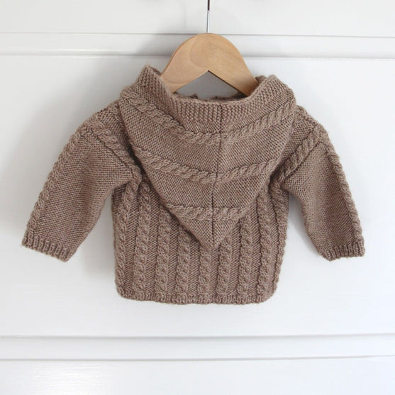Kapuzenjacke mit Zopfmuster - Baby
4