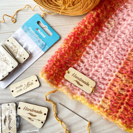 Labels aus Holz - Made With Love - Hobbii
5