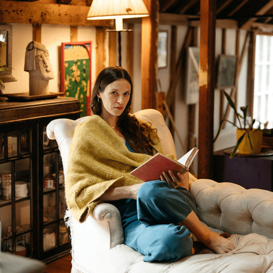 Heart of Gold - Strukturiertes Dreieckstuch
8