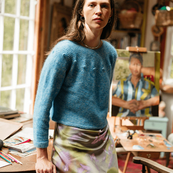 Adorned Pullover - Pullover mit Krausrippen-Passe
6