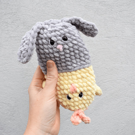 Hase und Küken - Wendepuppe