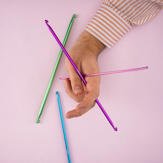 Doppelte tunesische Häkelnadel aus Alu – 28 cm - Hobbii
5