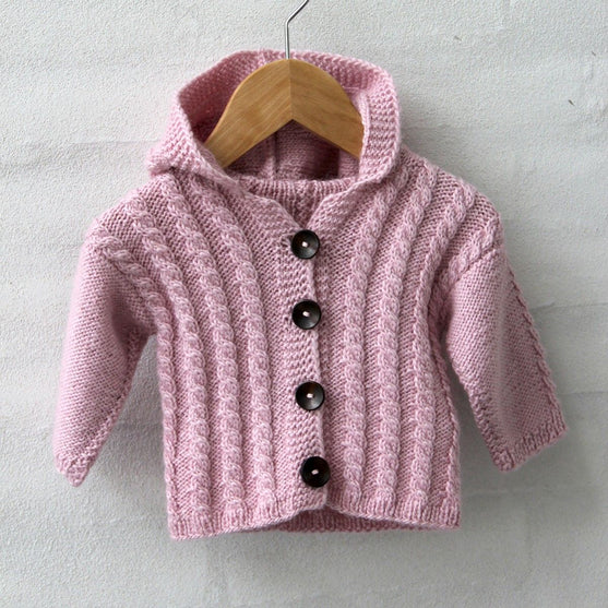 Kapuzenjacke mit Zopfmuster - Baby
5