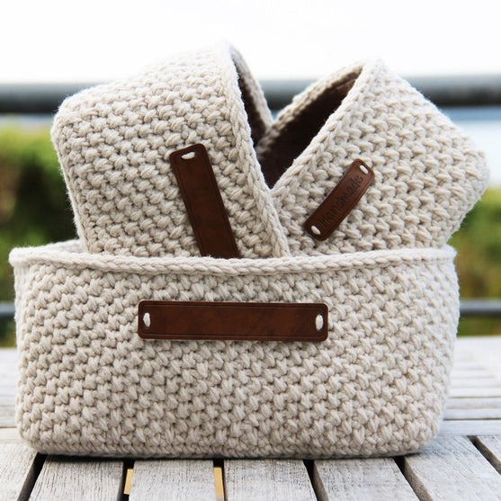 Moss Stitch Körbe - Rechteckig
5