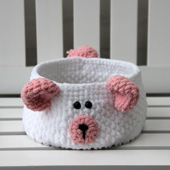 Teddy Basket mit PU-Lederboden
2