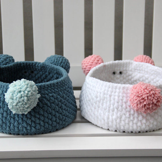 Teddy Basket mit PU-Lederboden
3