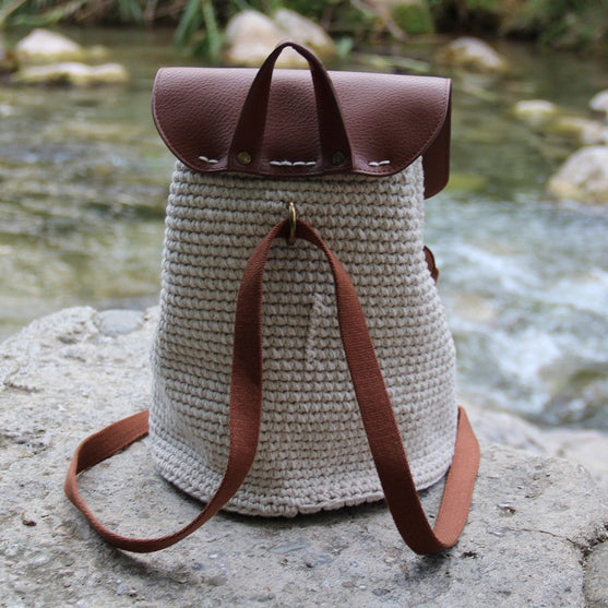 Taschenklappe mit Magnetknopf - Braun/Bronze - Go Handmade
3