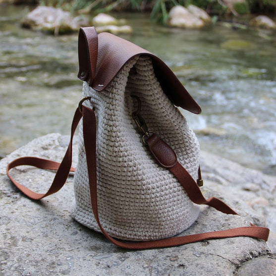 Taschenklappe mit Magnetknopf - Braun/Bronze - Go Handmade
7
