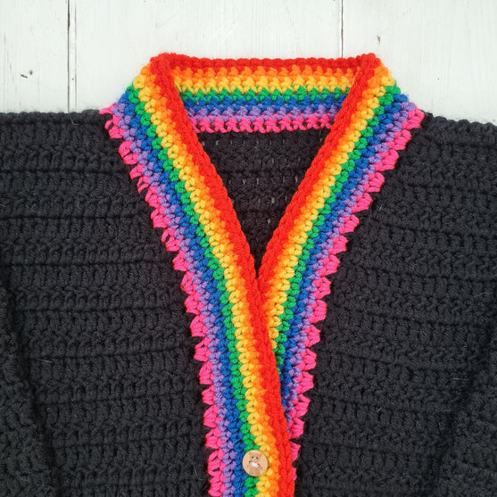 Rainbow Contrast - Kindercardigan
4
