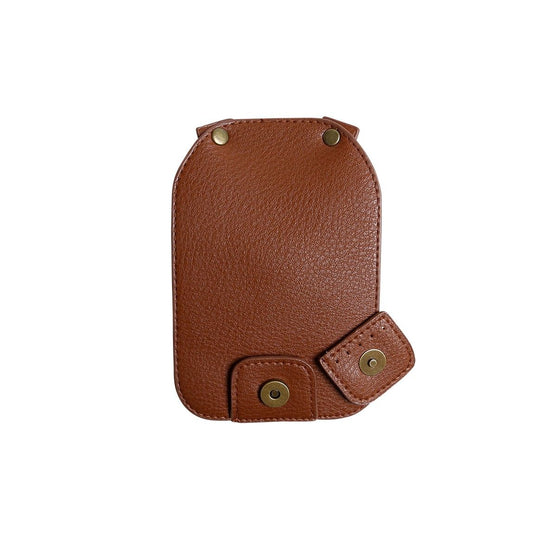 Taschenklappe mit Magnetknopf - Braun/Bronze - Go Handmade
4