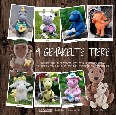 9 Gehäkelte Tiere (Amigurumi) - Go Handmade