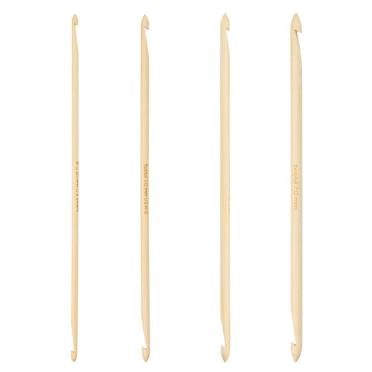 Doppeltes tunesisches Häkelnadelset aus Bambus – 20 cm - Hobbii