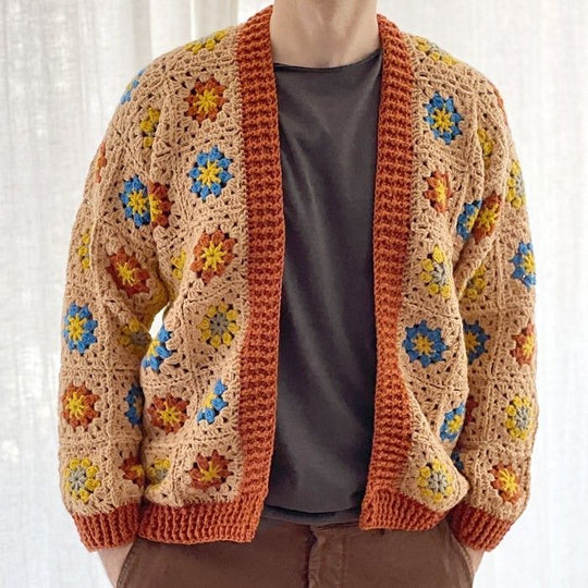 Floral Fusion - Herren-Cardigan