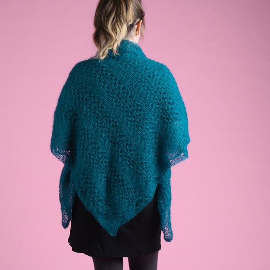 Pfauen-Schal in Kid Silk
2