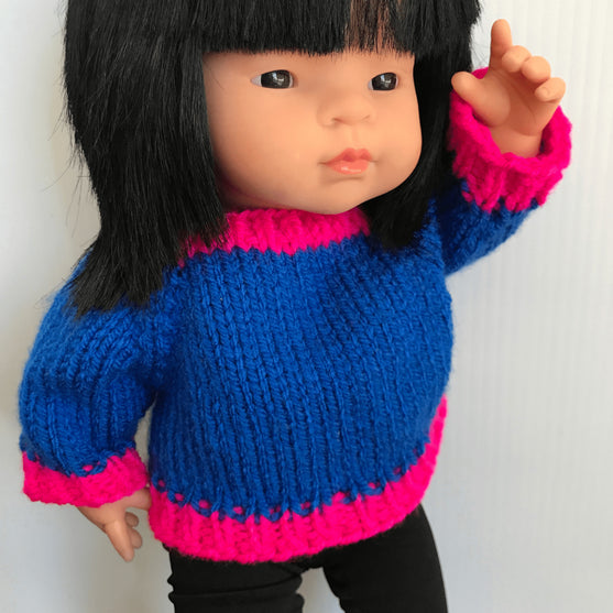 Miniland Puppenpullover - Stricken
2