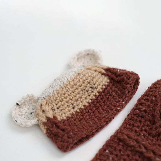 Happy Bear - Babydecke und Beanie
5