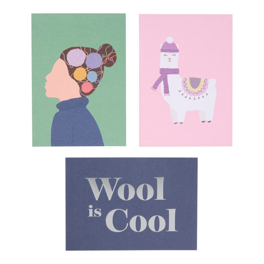 Postkarten - 6 Stk - Wool Is Cool - Hobbii