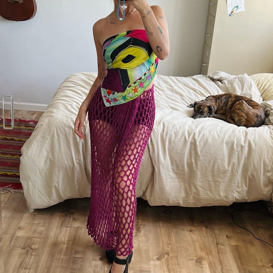 Mesh Skirt - Rock
