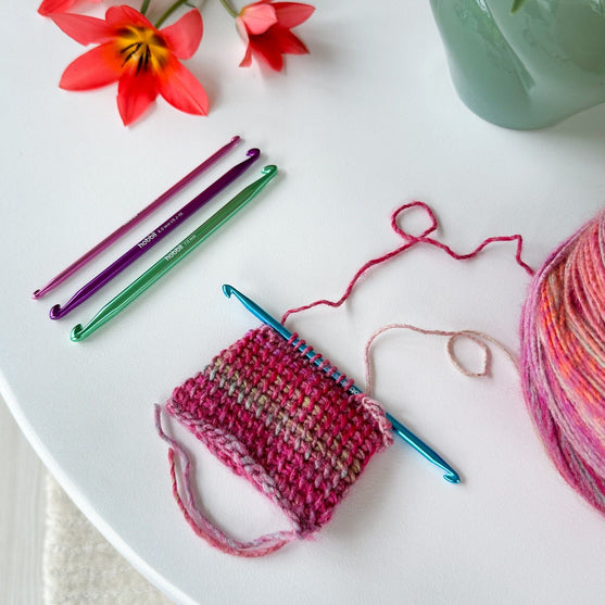 Alu Doppeltes Tunesisches Häkelnadelset - 14 cm - Hobbii
4