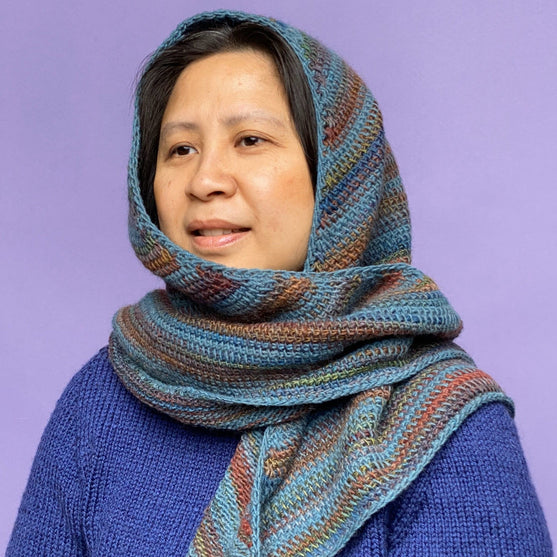 Jasmin - Tuch in tunesischer Häkeltechnik
7