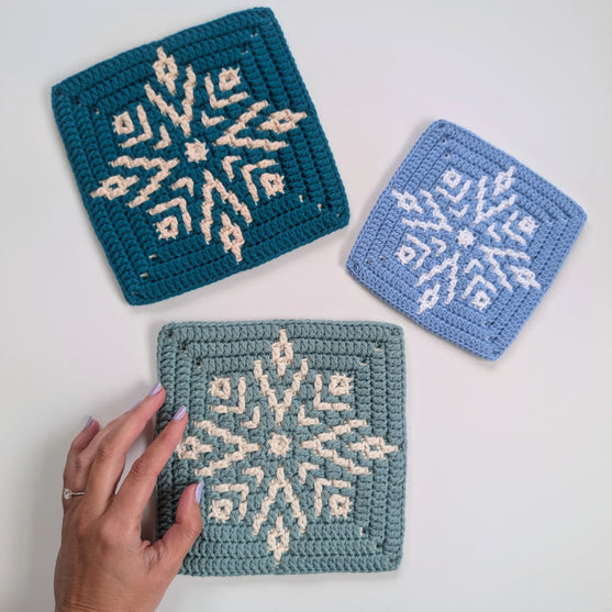 Ice Blossom - Mosaikquadrat
3