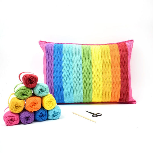 Rainbow Stripes Kissen