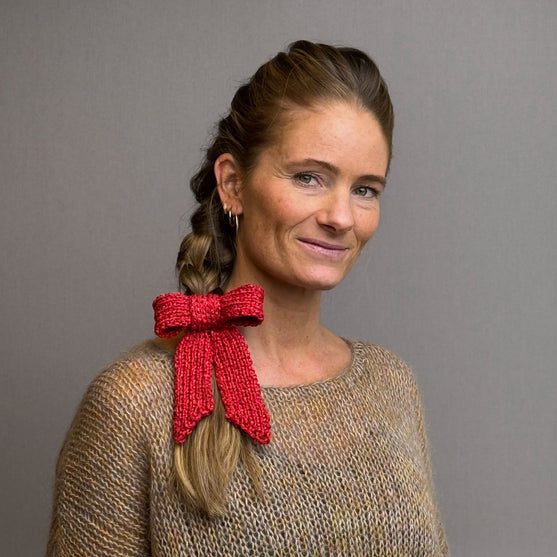 Gestrickte Schleife - Weihnachtsdeko
2