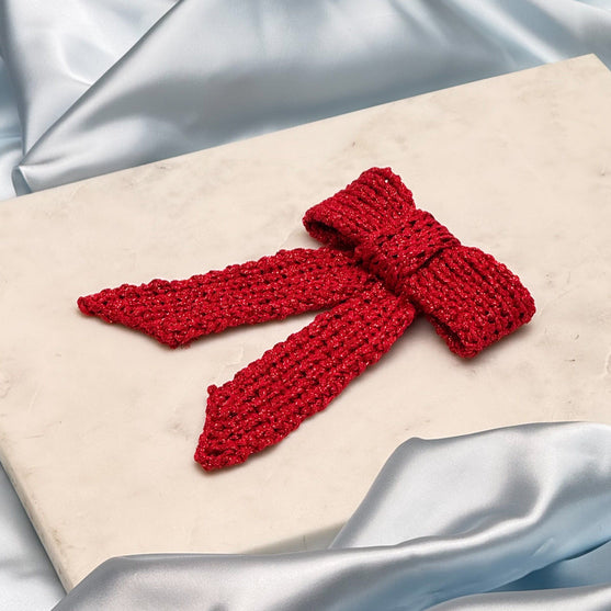 Gestrickte Schleife - Weihnachtsdeko
3