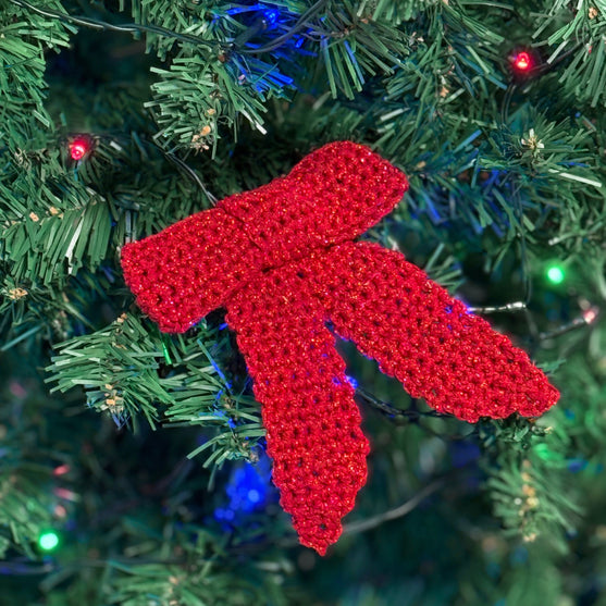 Gehäkelte Schleife - Weihnachtsdeko
5
