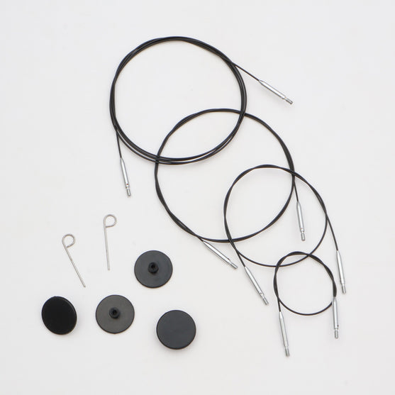 Swivel Thin & Flex Seile - Black - KnitPro
1