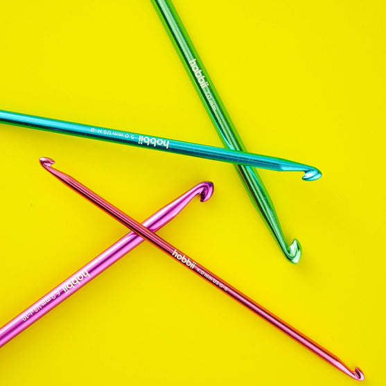 Doppelte tunesische Häkelnadel aus Alu – 14 cm - Hobbii
3