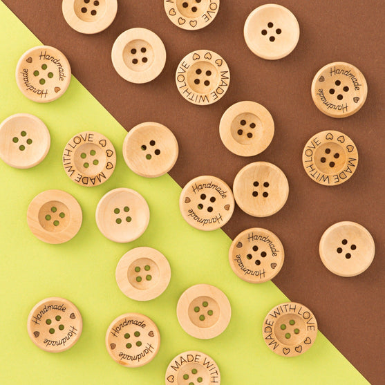 Holzknöpfe - 21 mm - Hobbii
2