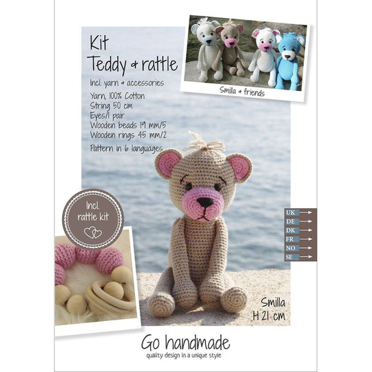 Anleitungspaket (Häkeln) - Teddy &amp; Rassel - Go Handmade