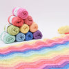 

Gehäkelte Rainbow Babydecke – Pastell
4