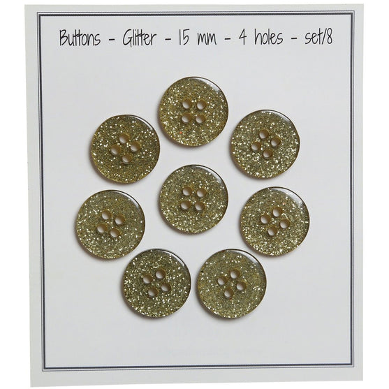 

Glitzer Knöpfe - Grün - Verschiedene Größen - Go Handmade
1