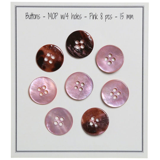Perlmutt Knöpfe - Pink - Go Handmade