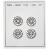 

Glitzerknöpfe - Kleine Steine - Silber - 4 Stk. - Go Handmade
2