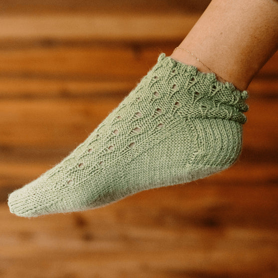 

Rosmarino - Kurze Socken mit Lochmuster
2