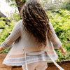 

Fusing Cardigan - Offener Cardigan mit Bindegürtel
6
