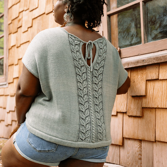 Floreale Top - Top mit Spitzeneinsatz hinten