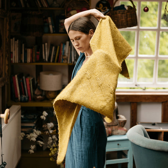 Heart of Gold - Strukturiertes Dreieckstuch