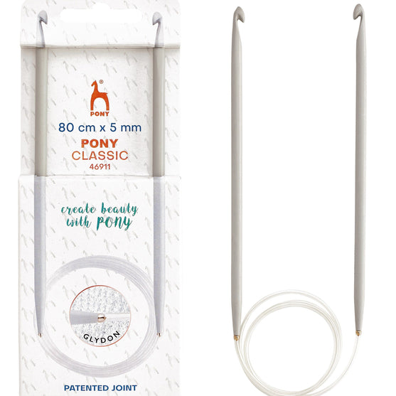 

Tunesische Häkelrundnadel 80 cm - Pony
1