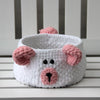 

Teddy Basket mit PU-Lederboden
2