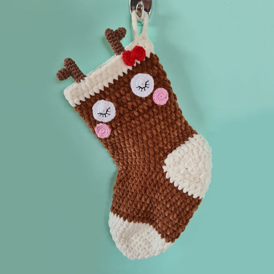 

Rentier Weihnachtssocke
1